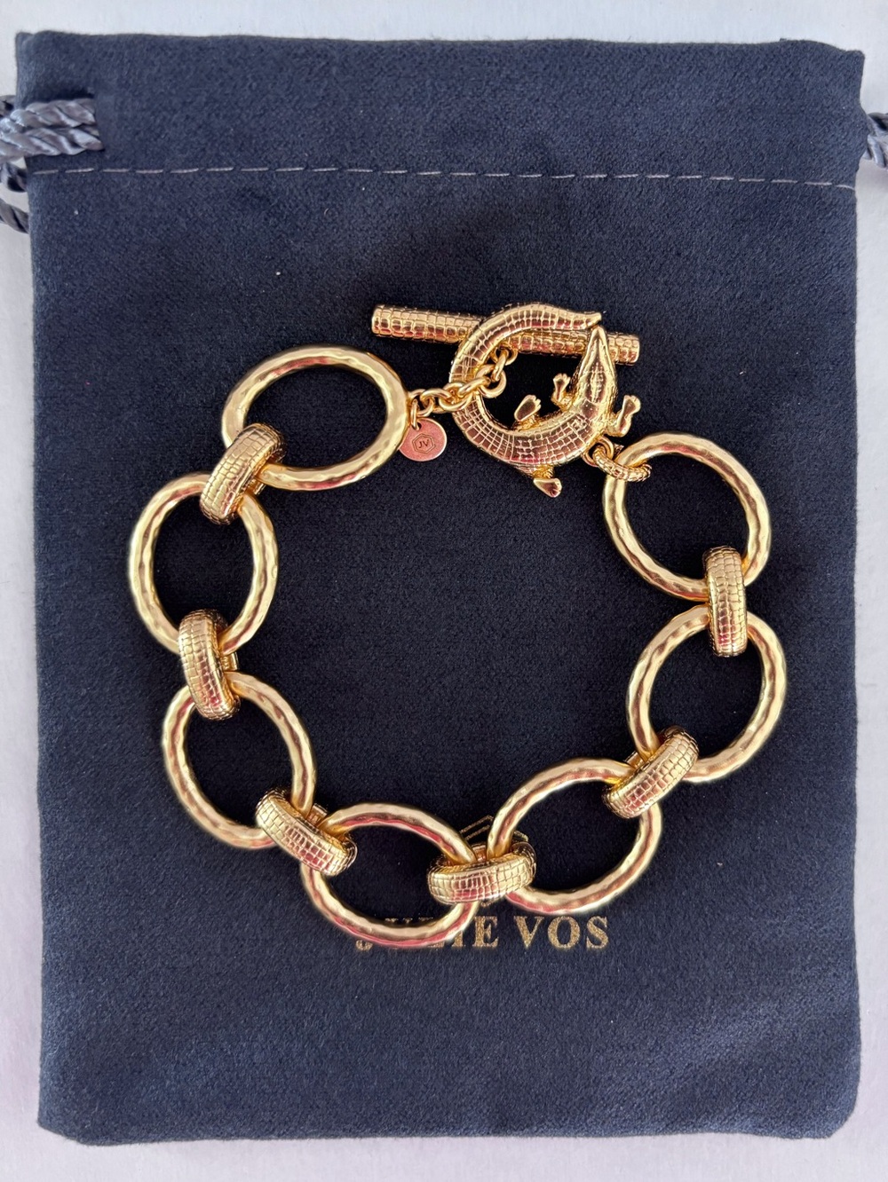 NWOT Julie Vos Alligator Link Bracelet - Picture 5 of 7